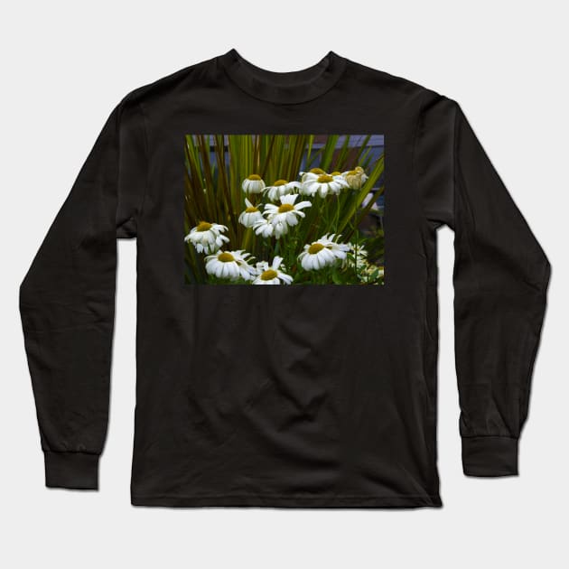 Daisies in The Garden Long Sleeve T-Shirt by KarenZukArt